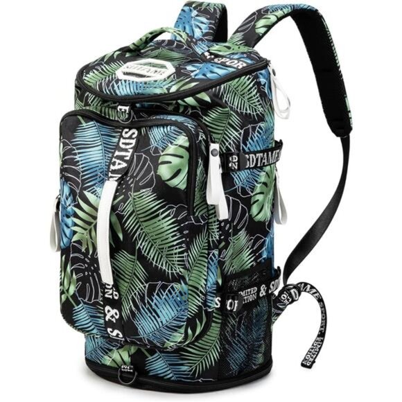 Handbags - Gym Duffle Bag Backpack with Shoe Compartment,4 ways Travel Backpack for Women